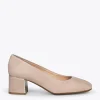 MiMaO ShopOnline FEMME – Chaussures à Talon Bas Et Bout Carré En Daim NUDE 23