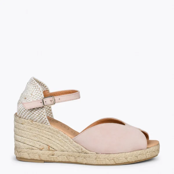 MiMaO ShopOnline SITGES – Espadrilles Compensées à Bout Ouvert NUDE 1