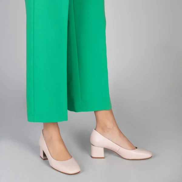 MiMaO ShopOnline Femme – Chaussures à Talon Bas Et Bout Carré NUDE 7