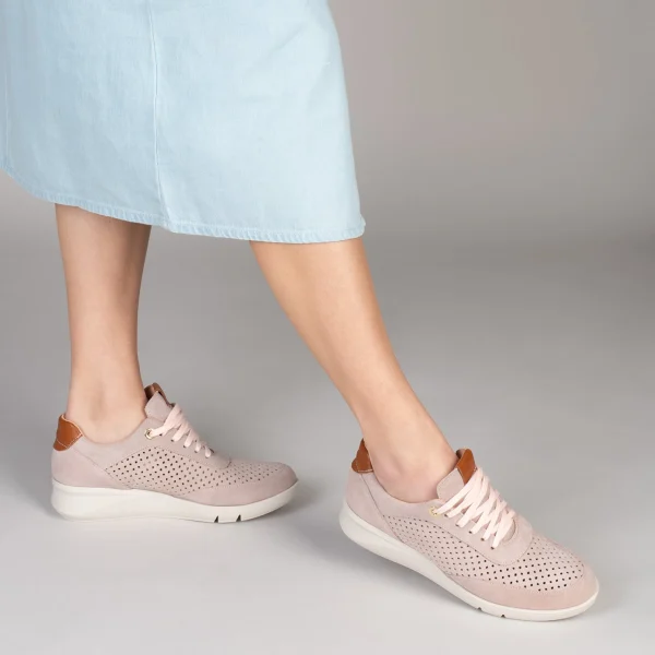 MiMaO ShopOnline BLUCHER SPORTIF – Baskets Compensées Pour Femme NUDE 7
