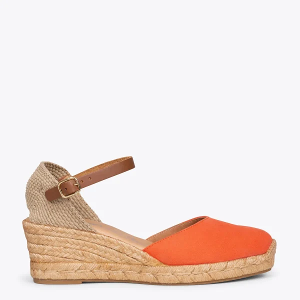 MiMaO ShopOnline ALTEA – Espadrilles à Talon Moyen ORANGE 1