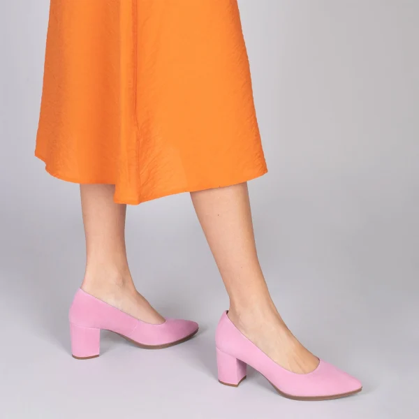 MiMaO ShopOnline URBAN S – Chaussures à Talon Moyen En Daim ROSE 7