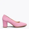 MiMaO ShopOnline URBAN S – Chaussures à Talon Moyen En Daim ROSE 23
