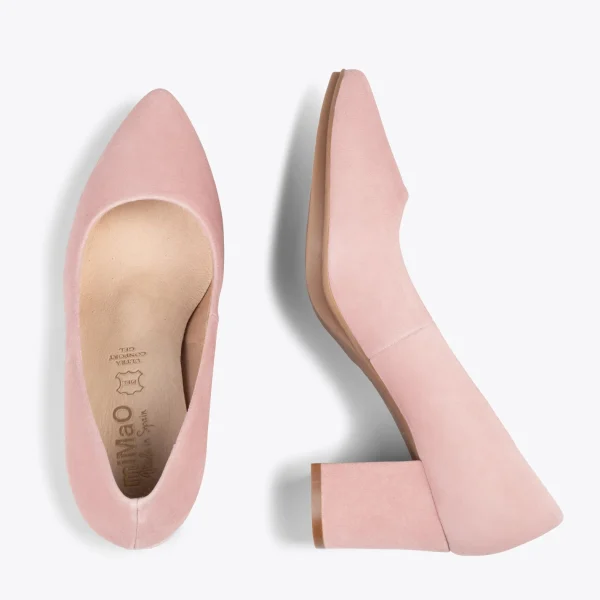 MiMaO ShopOnline URBAN S – Chaussures à Talon Moyen En Daim ROSE PÂLE 3
