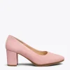 MiMaO ShopOnline URBAN S – Chaussures à Talon Moyen En Daim ROSE PÂLE 23