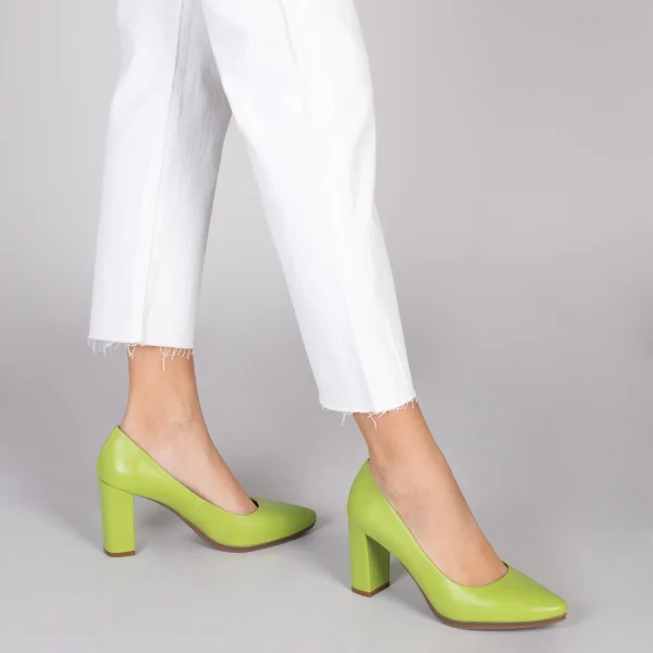 MiMaO ShopOnline URBAN SOIRÉE – Chaussures à Talon Haut En Cuir Nappa VERT PISTACHE 7