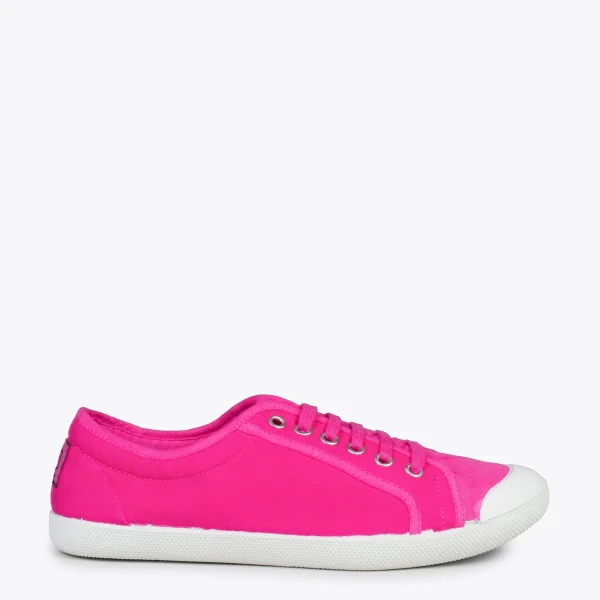 MiMaO ShopOnline BAOBAB – Tennis à Lacets En Toile De Coton De IO&GO FUCHSIA 1