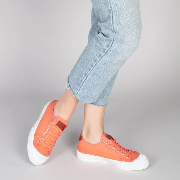 MiMaO ShopOnline BAMBA – Baskets Casual En Toile Pour Femme ORANGE 6