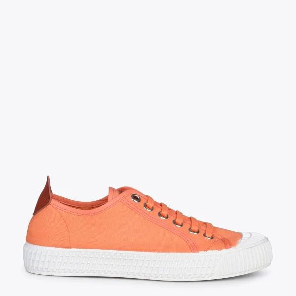 MiMaO ShopOnline BAMBA – Baskets Casual En Toile Pour Femme ORANGE 1