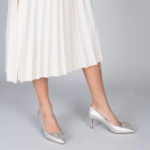 MiMaO ShopOnline ELLA – Chaussures à Talon Aiguille Avec Strass GRIS PERLE 19