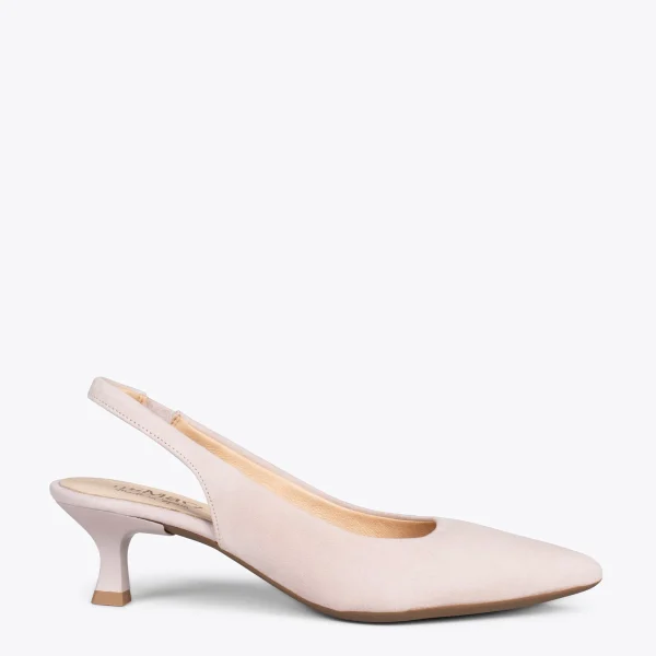 MiMaO ShopOnline URBAN KITTEN Talon Ouvert – Chaussures à Talon évasé NUDE 1