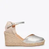MiMaO ShopOnline NERJA – Espadrilles à Talon Haut ARGENTÉ 20