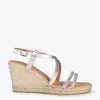 MiMaO ShopOnline MORAIRA – Espadrilles à Talon Compensé ARGENTÉ 20