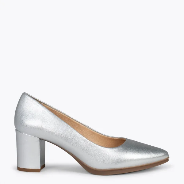MiMaO ShopOnline URBAN S SPLASH – Chaussures à Talon Moyen ARGENTÉ Métallisé 1