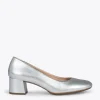 MiMaO ShopOnline URBAN ROND SPLASH – Chaussures à Talon Bas ARGENTÉ En Cuir Métallisé 25