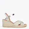 MiMaO ShopOnline CALPE – Espadrilles Artisanales à Lanières Et Boucle ARGENTÉ 25