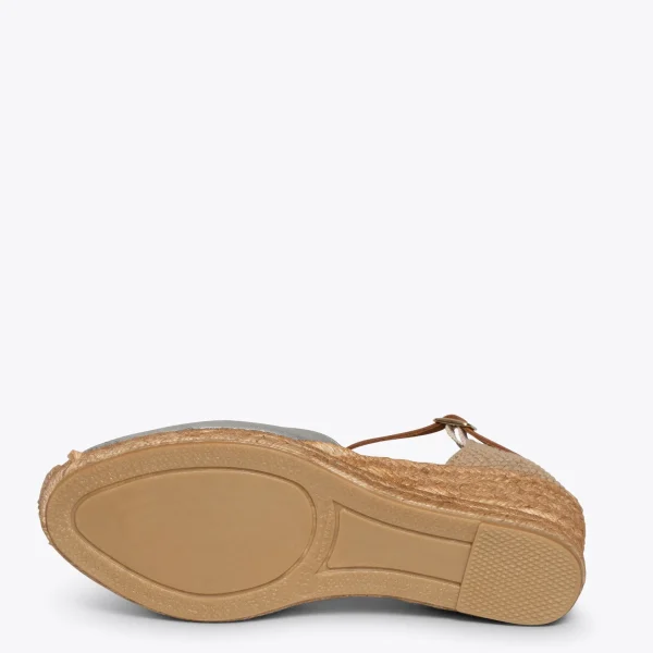 MiMaO ShopOnline ALTEA – Espadrilles à Talon Moyen ARGENTÉ 6