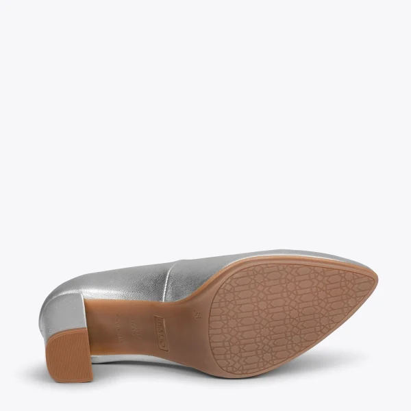 MiMaO ShopOnline URBAN SPLASH – Chaussures à Talon Haut En Cuir ARGENTÉ Métallisé 6