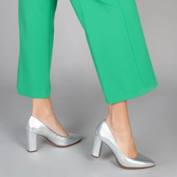 MiMaO ShopOnline URBAN SPLASH – Chaussures à Talon Haut En Cuir ARGENTÉ Métallisé 7