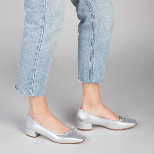 MiMaO ShopOnline OPÉRA – Ballerines à Talon ARGENTÉ 7