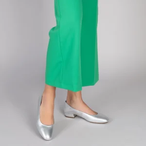 MiMaO ShopOnline URBAN XS – Chaussures à Talon Bas En Cuir ARGENTÉ 19