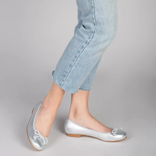 MiMaO ShopOnline BALLET – Ballerines Pour Femme ARGENTÉ 7
