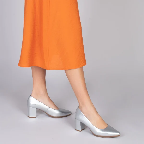 MiMaO ShopOnline URBAN S SPLASH – Chaussures à Talon Moyen ARGENTÉ Métallisé 7