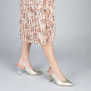 MiMaO ShopOnline GLAM À BRIDE ARRIÈRE – Chaussures à Talon En Cuir Nappa DORÉ 19