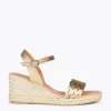 MiMaO ShopOnline TRENZA – Espadrilles En Jute Naturel Et Tige Tressée DORÉ 22