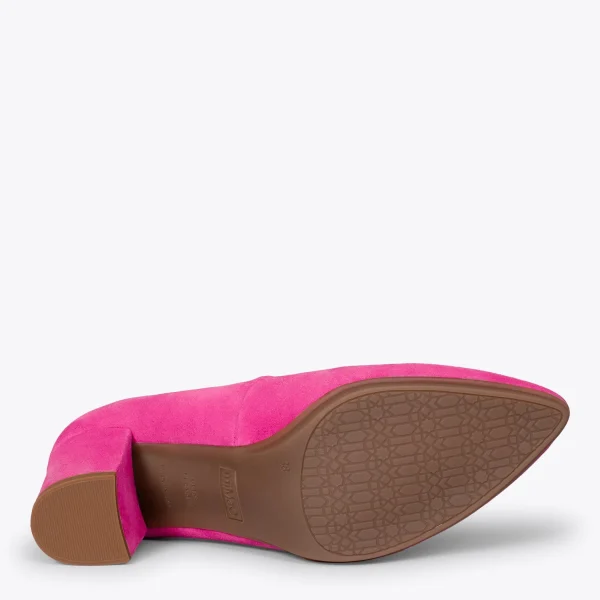 MiMaO ShopOnline URBAN S – Chaussures à Talon Moyen En Daim FUCHSIA 6
