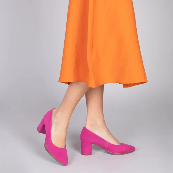 MiMaO ShopOnline URBAN S – Chaussures à Talon Moyen En Daim FUCHSIA 7