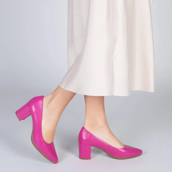 MiMaO ShopOnline URBAN S SOIRÉE – Chaussures à Talon Moyen En Cuir Nappa FUCHSIA 7