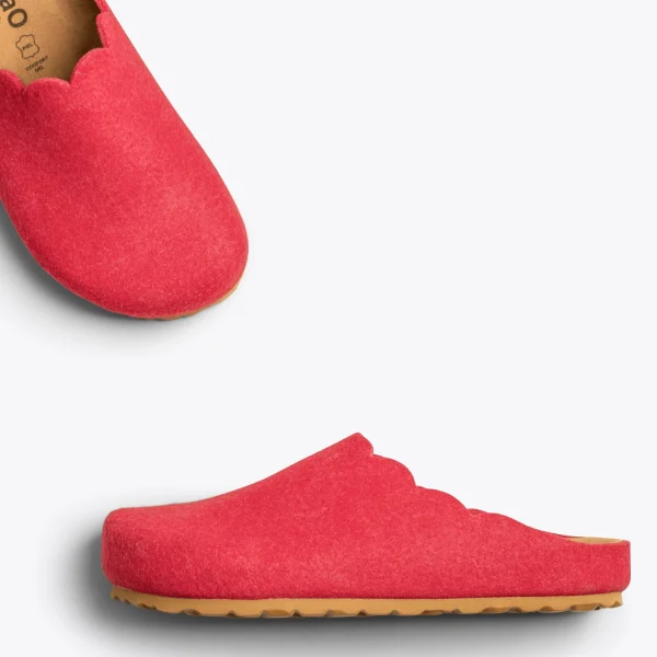 MiMaO ShopOnline SWEET HOME – Pantoufles Pour Femme ROUGE 3