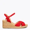 MiMaO ShopOnline CALPE – Espadrilles Artisanales à Lanières Et Boucle ROUGE 25