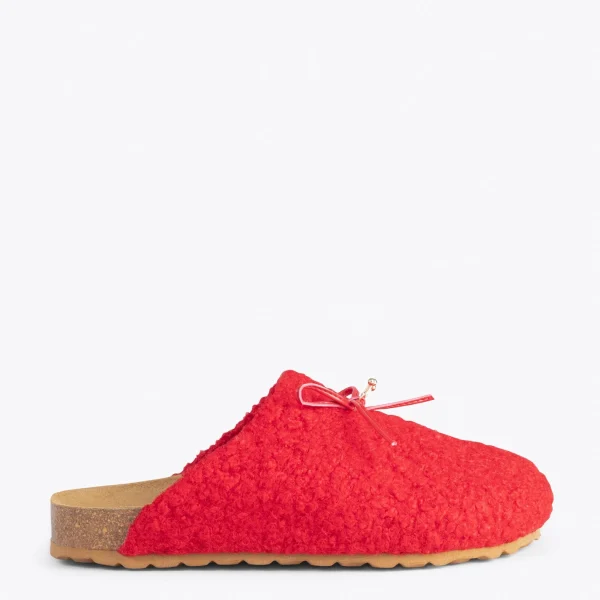MiMaO ShopOnline SWEET DREAMS – Pantoufles à Noeud ROUGE 1
