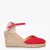 MiMaO ShopOnline NERJA – Espadrilles à Talon Haut ROUGE 22
