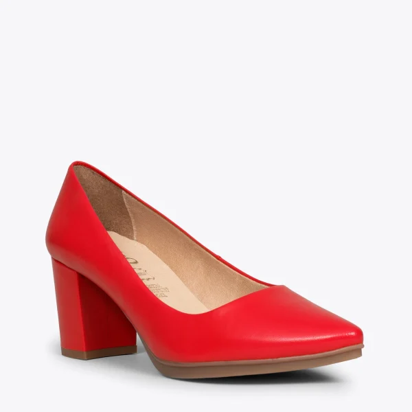 MiMaO ShopOnline URBAN S SOIRÉE – Chaussures à Talon Moyen En Cuir Nappa ROUGE 5