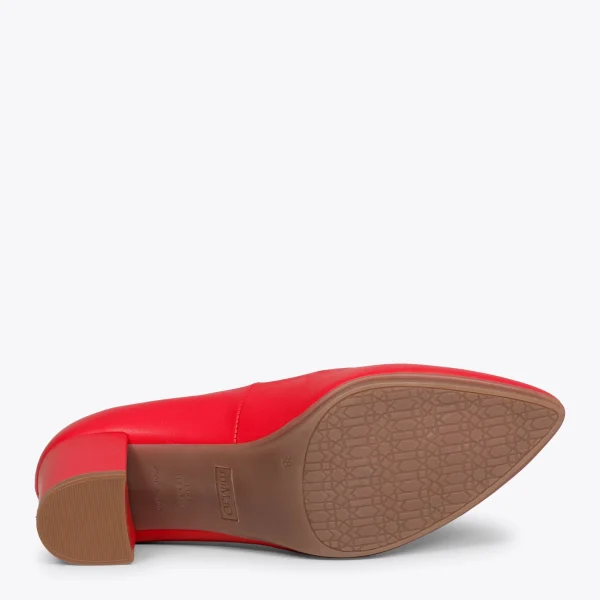 MiMaO ShopOnline URBAN S SOIRÉE – Chaussures à Talon Moyen En Cuir Nappa ROUGE 6