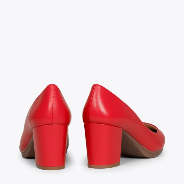MiMaO ShopOnline URBAN S SOIRÉE – Chaussures à Talon Moyen En Cuir Nappa ROUGE 4