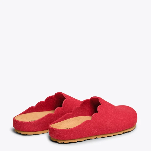 MiMaO ShopOnline SWEET HOME – Pantoufles Pour Femme ROUGE 4