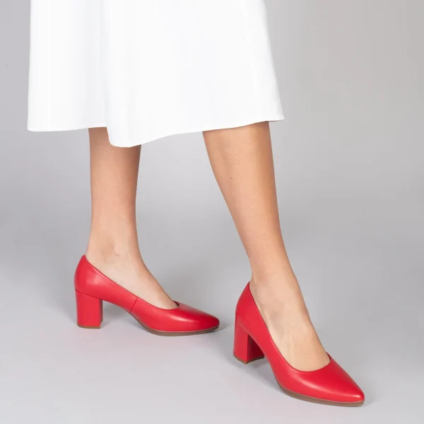 MiMaO ShopOnline URBAN S SOIRÉE – Chaussures à Talon Moyen En Cuir Nappa ROUGE 7