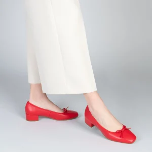 MiMaO ShopOnline OPÉRA – Ballerines à Talon ROUGE 19