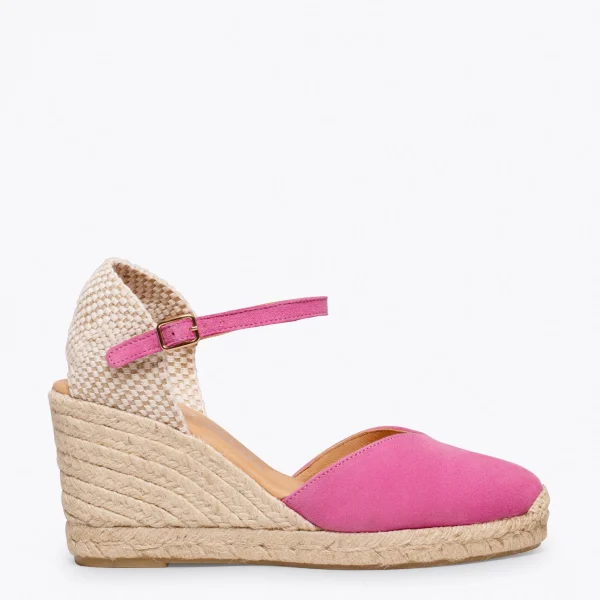 MiMaO ShopOnline NERJA – Espadrilles à Talon Haut ROSE 1