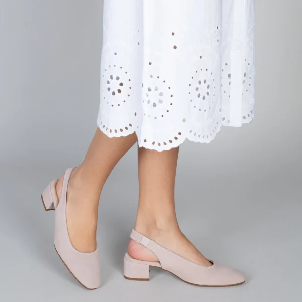 MiMaO ShopOnline URBAN LADY – Escarpins à Talon Moyen à Bride Arrière ROSE PÂLE 7