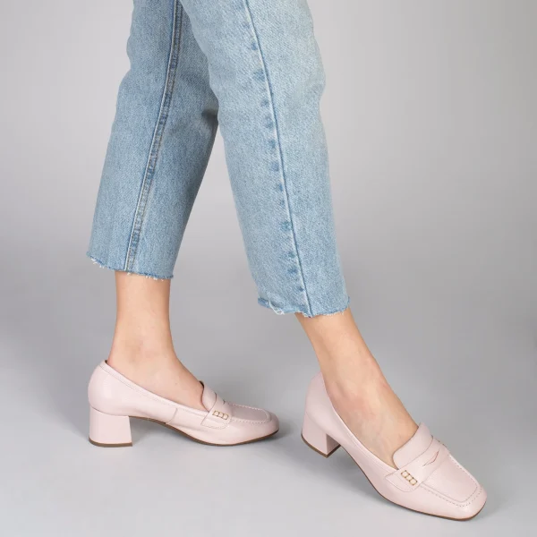 MiMaO ShopOnline ANTIFAZ – Mocassins Avec Masque à Talon Pour Femme ROSE 7