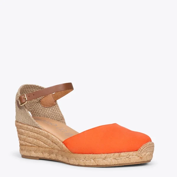 MiMaO ShopOnline ALTEA – Espadrilles à Talon Moyen ORANGE 5