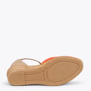 MiMaO ShopOnline ALTEA – Espadrilles à Talon Moyen ORANGE 16