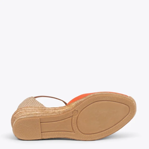 MiMaO ShopOnline ALTEA – Espadrilles à Talon Moyen ORANGE 6