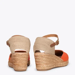 MiMaO ShopOnline ALTEA – Espadrilles à Talon Moyen ORANGE 12