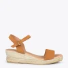 MiMaO ShopOnline JEREZ – Sandales Compensées En Jute Et Cuir CAMEL 20
